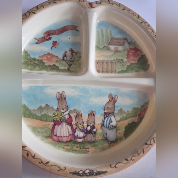 Vintage Pecoware Peter Rabbit Divided Plastic Plate - Picture 2 of 6